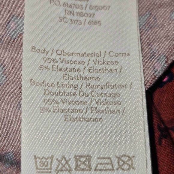 NWT Boden Womens Rust Brown Floral Day Dress 8R 8 Regular - Picture 5 of 5